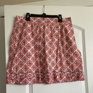 Colorful, linen LOFT skirt - size 6P.